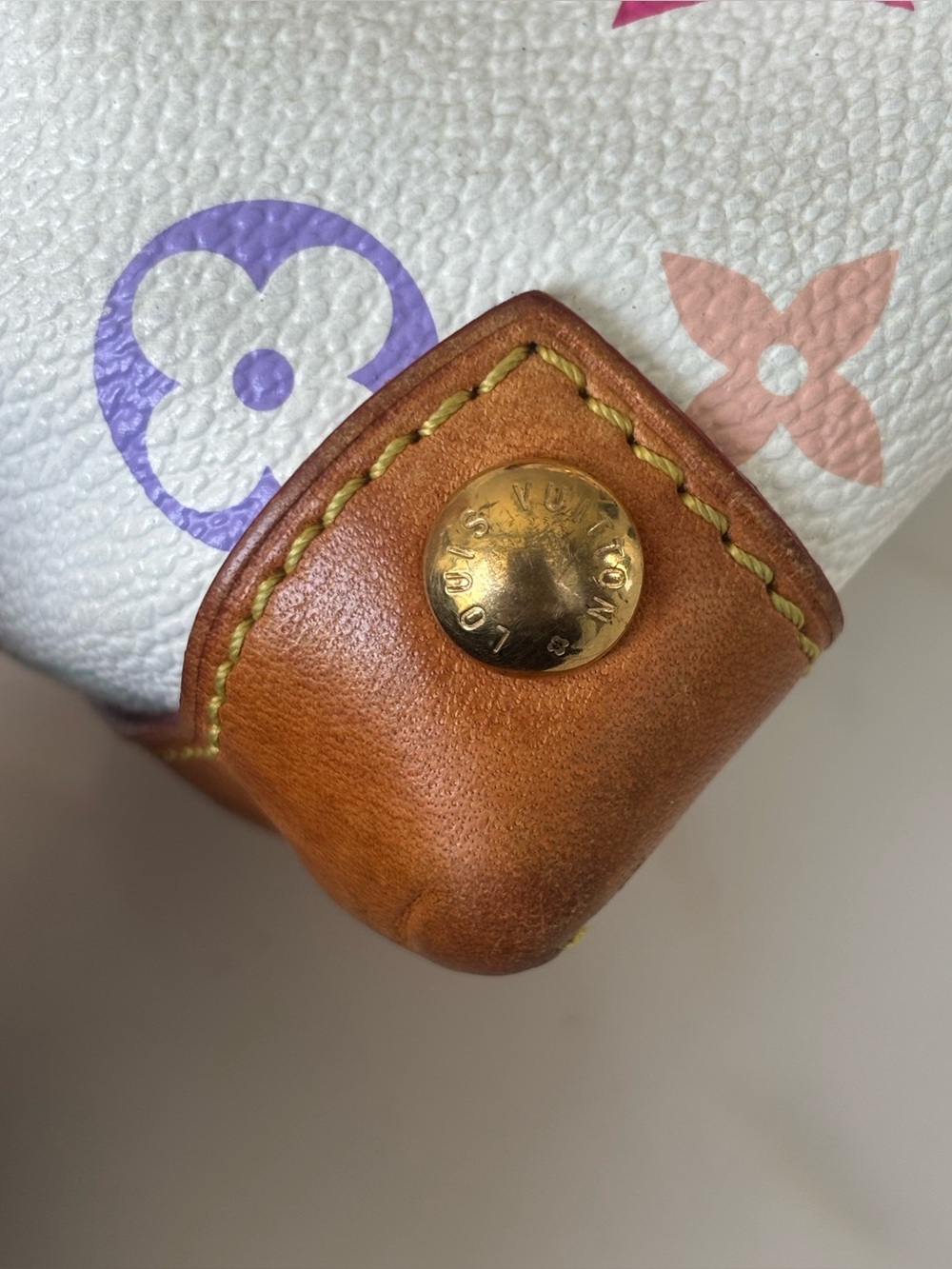 Louis Vuitton Eliza Takashi Murakami White Multicolor Monogram Shoulder Bag - Picture 7 of 12